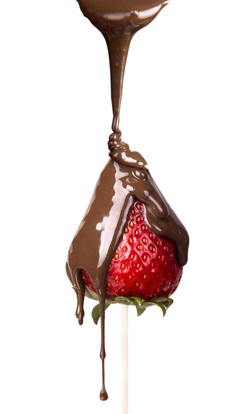 草莓和巧克力的相关图片